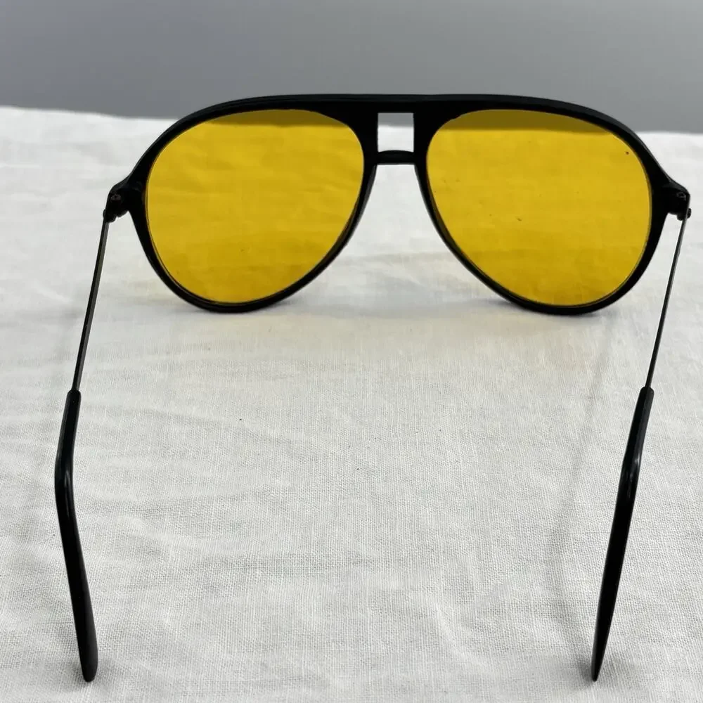 Night Vision By Amber Vision Aviator Sunglasses VTG 80’S Night Driving Glasses